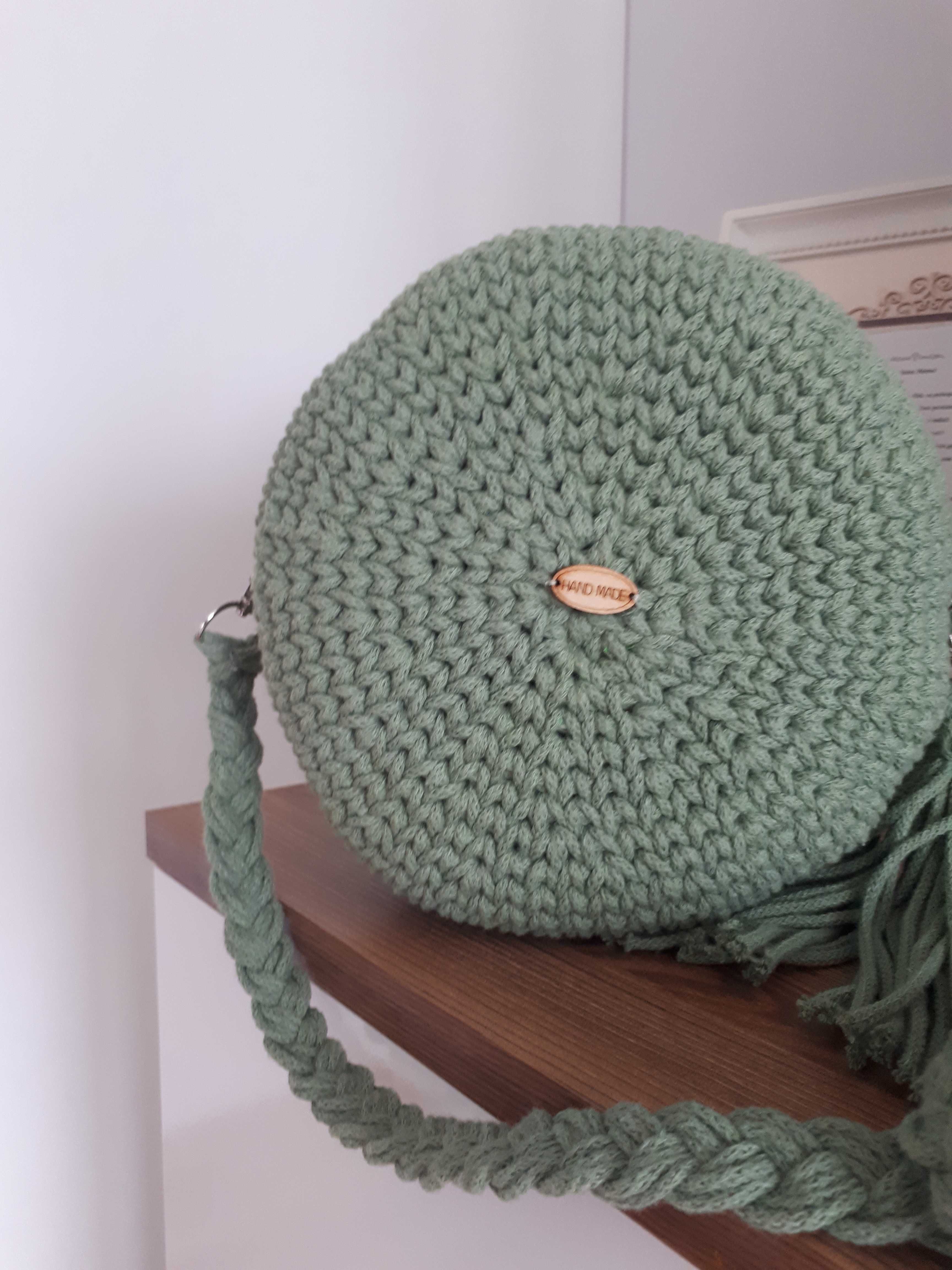 Torebka handmade ze sznurka bawełnianego