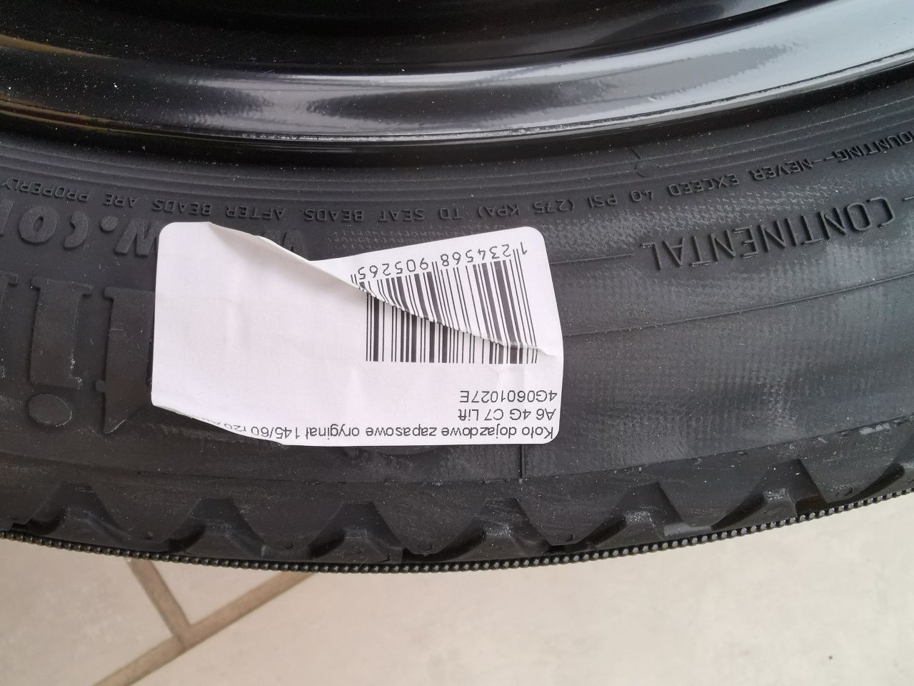 Koło dojazdowe zapas 5x112 145/60/20 Audi A6 A7 Volkswagen