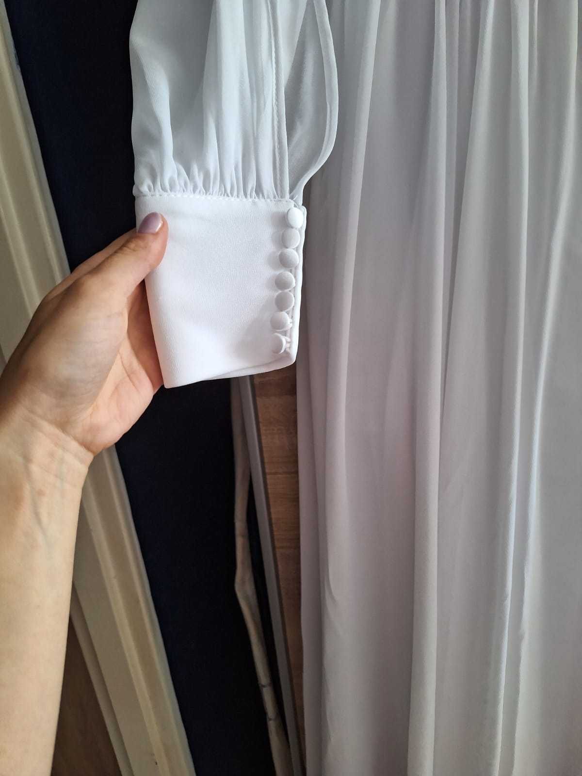 ŁADNA ORYGINALNA minimalistyczna prosta wymarzona Suknia ślubna gładka