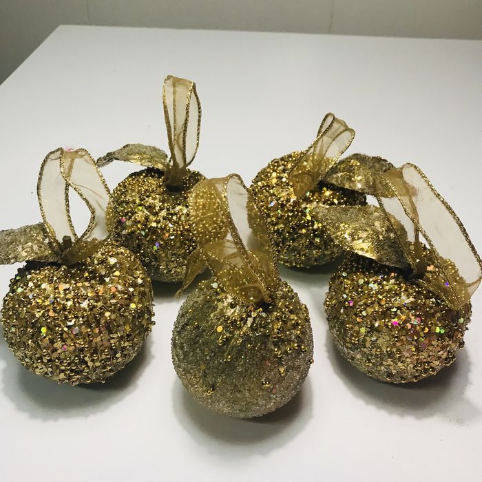 Bolas natal grandes douradas