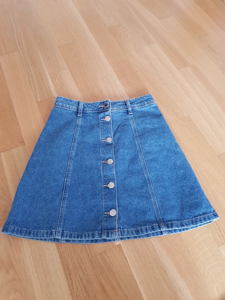 Spódnica jeans H&M trapezowa 32