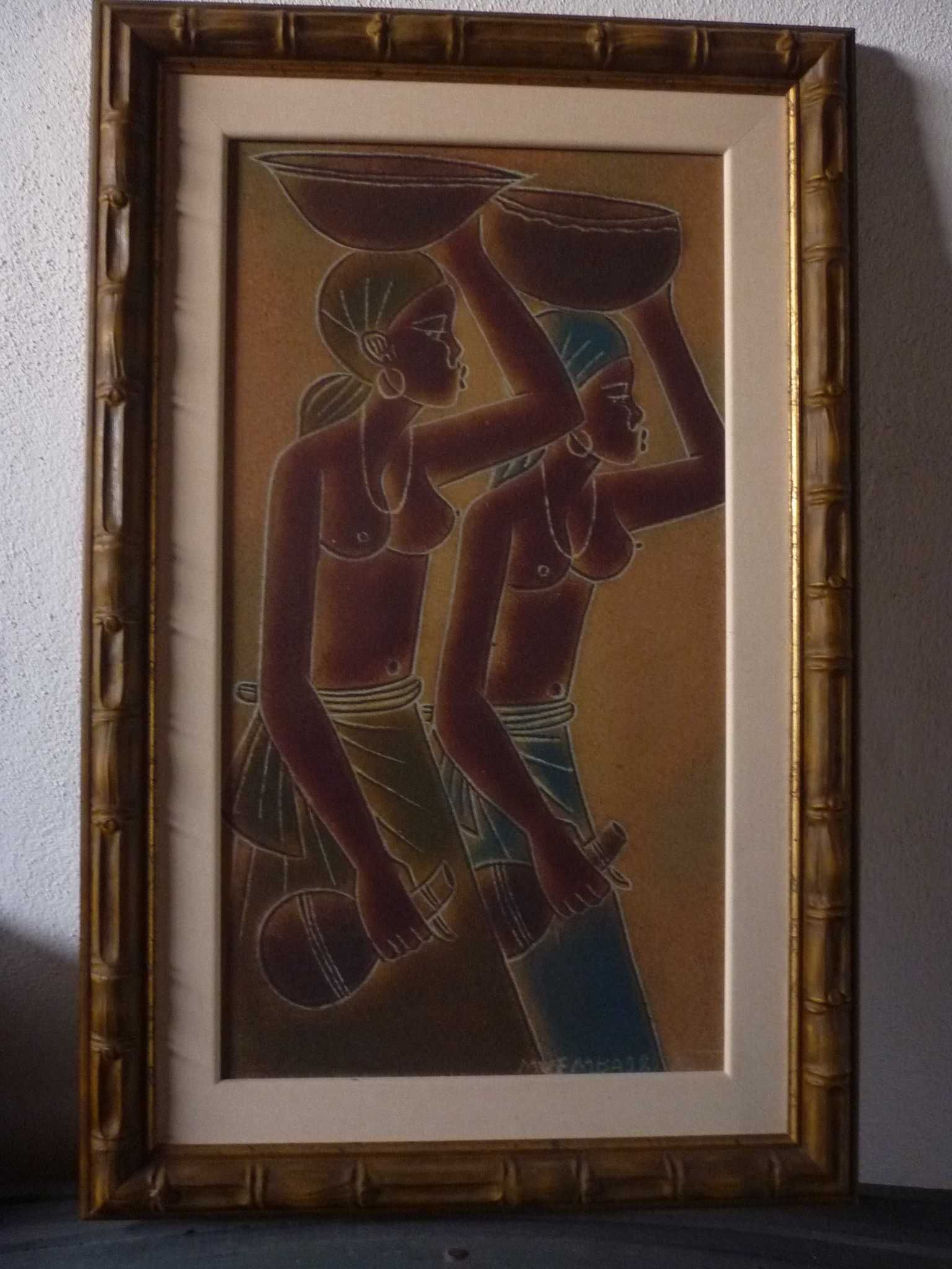 quadro com gravura africana
