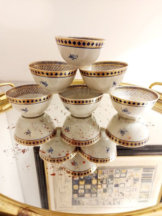 Conjunto de 6 tacinhas de chá porcelana chinesa Séc XVII valor unitári