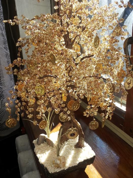денежное дерево из бисера
