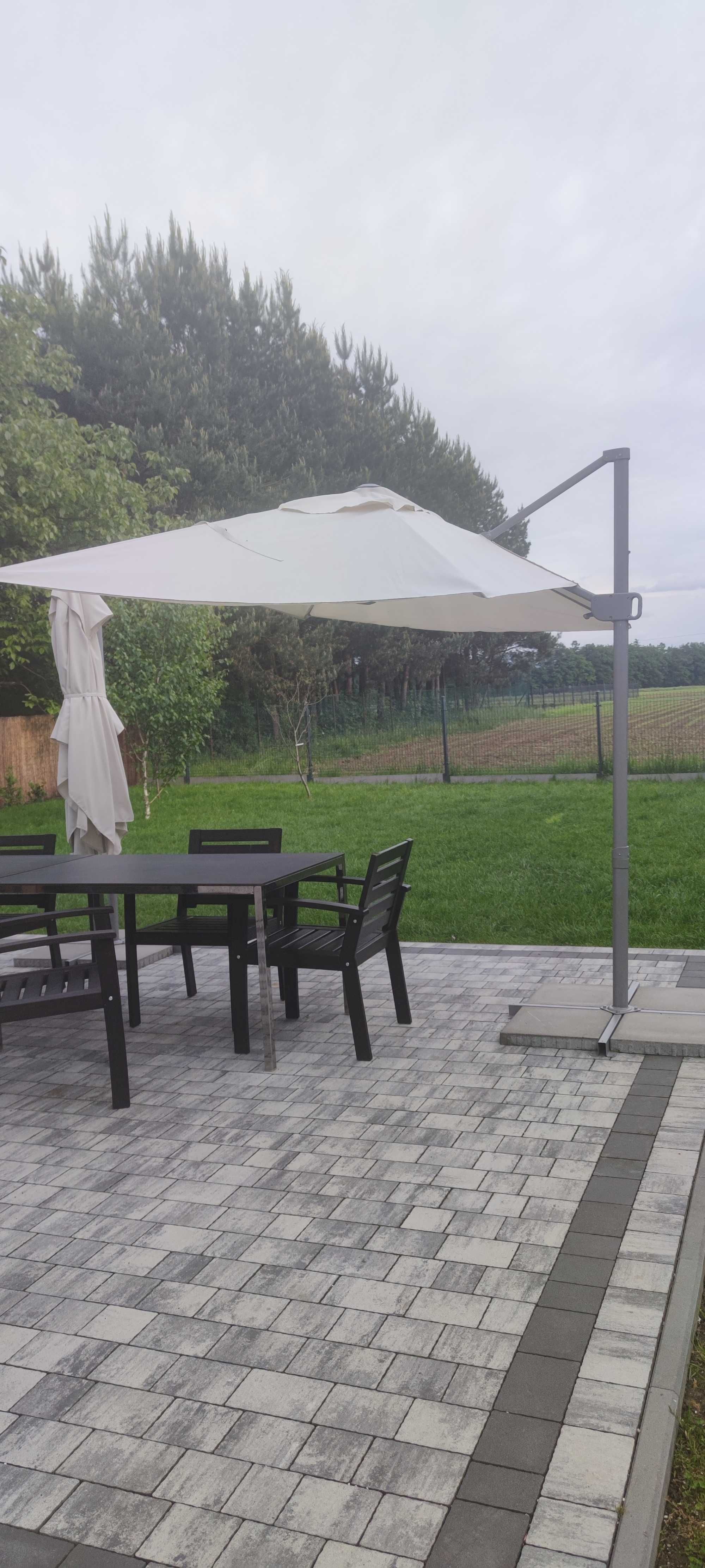 TORSBY Stół, chrom, ceramika, czarny/marmur, 135x85cm + krzesła.