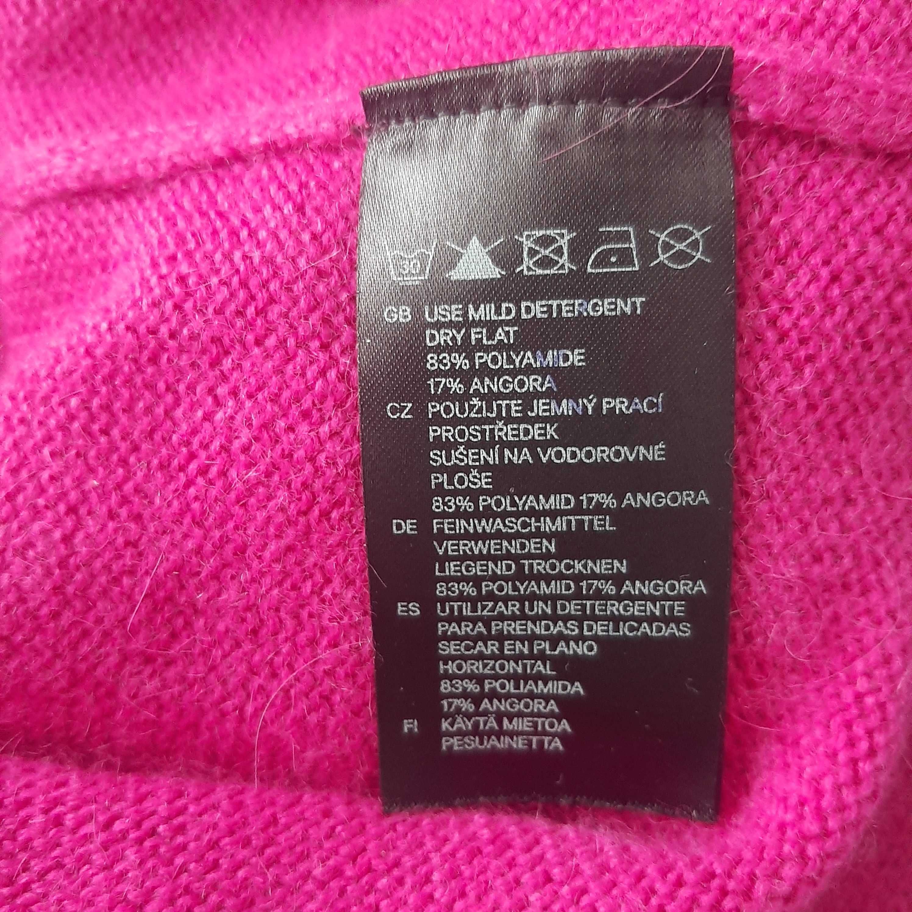 sweter fuksja angora must have