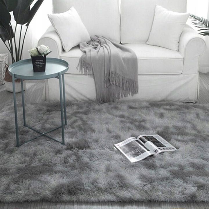 NOWY Dywan Shaggy Ombre Silver - Jasny Szary 160x220 Miękki Puszysty