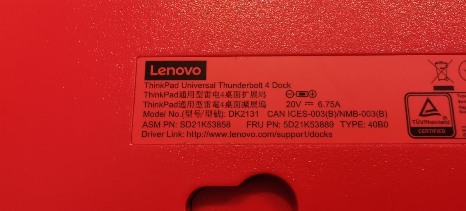 Stacja dokująca Lenovo thinkpad universal thunderbolt 4 dock
