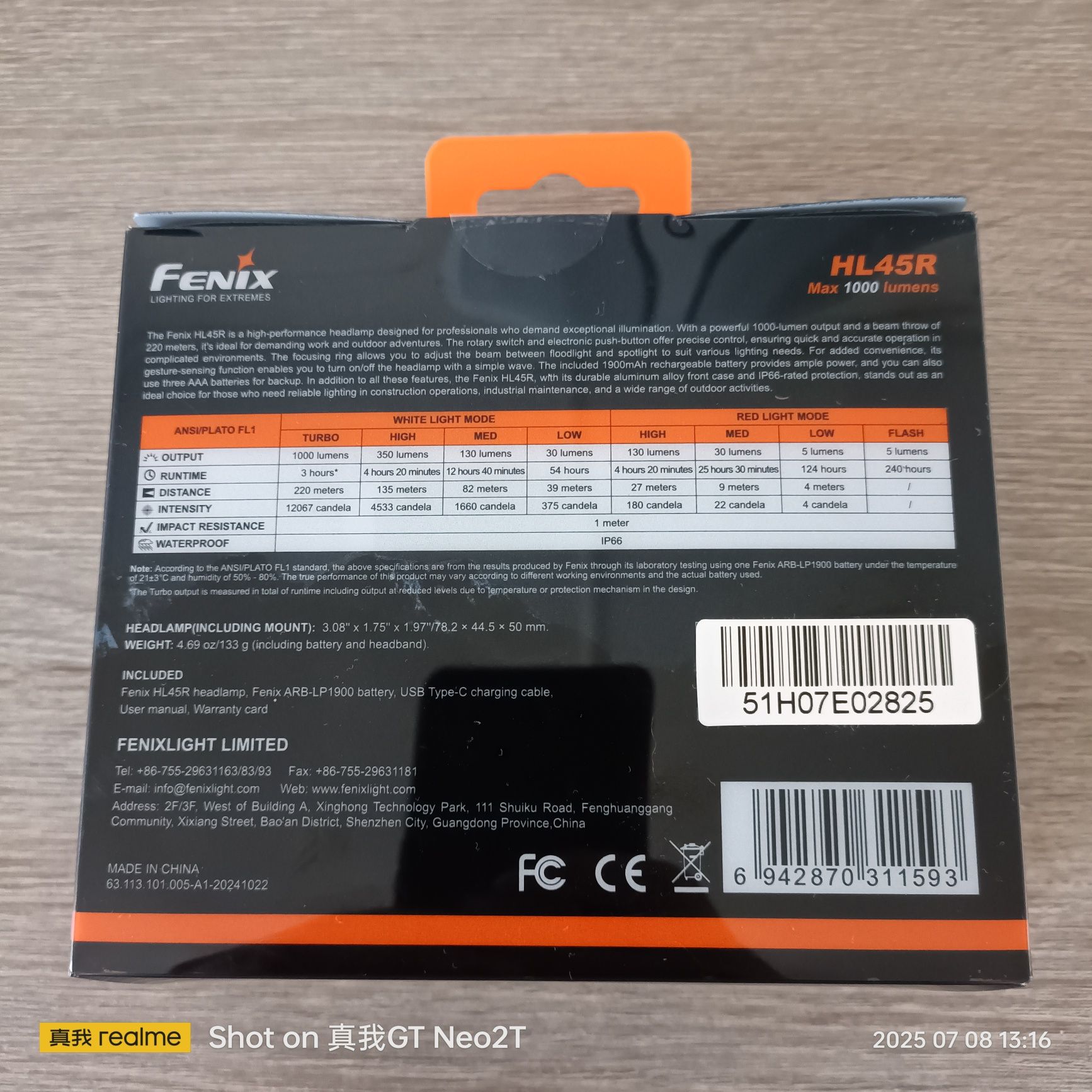 Налобные фонари Fenix HL45R, Wuben E7+P1