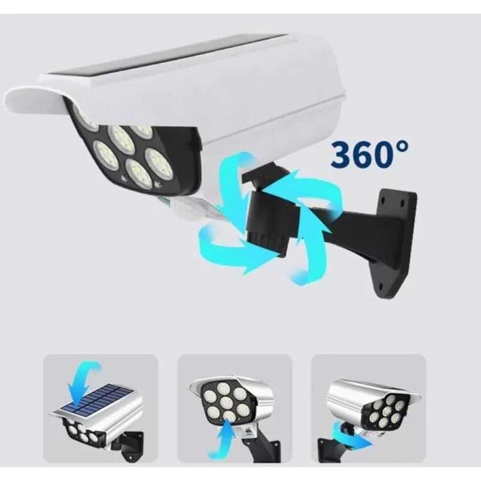 Lampa solarna atrapa kamery led