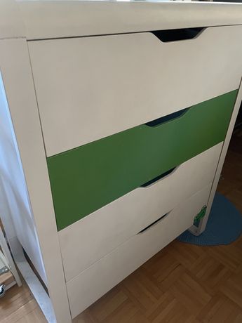 Ikea Anes - Komoda drewniana z szufladami wysoka