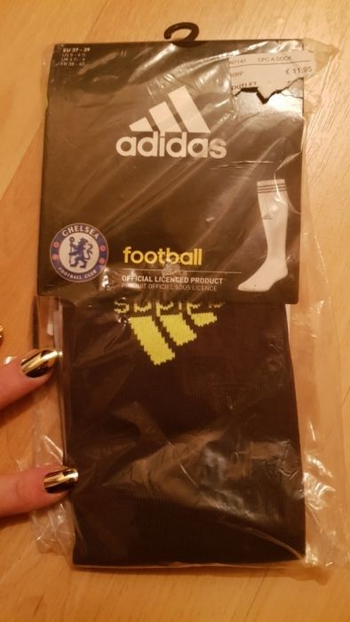 Podkolanówki Adidas 37-39 czarno-seledynowe, nowe