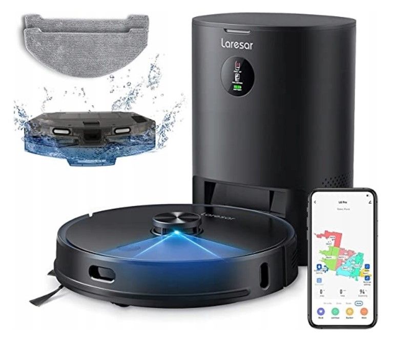 Robot sprzątający Laresar L6 Pro czarny ze stacją samoopróżniającą