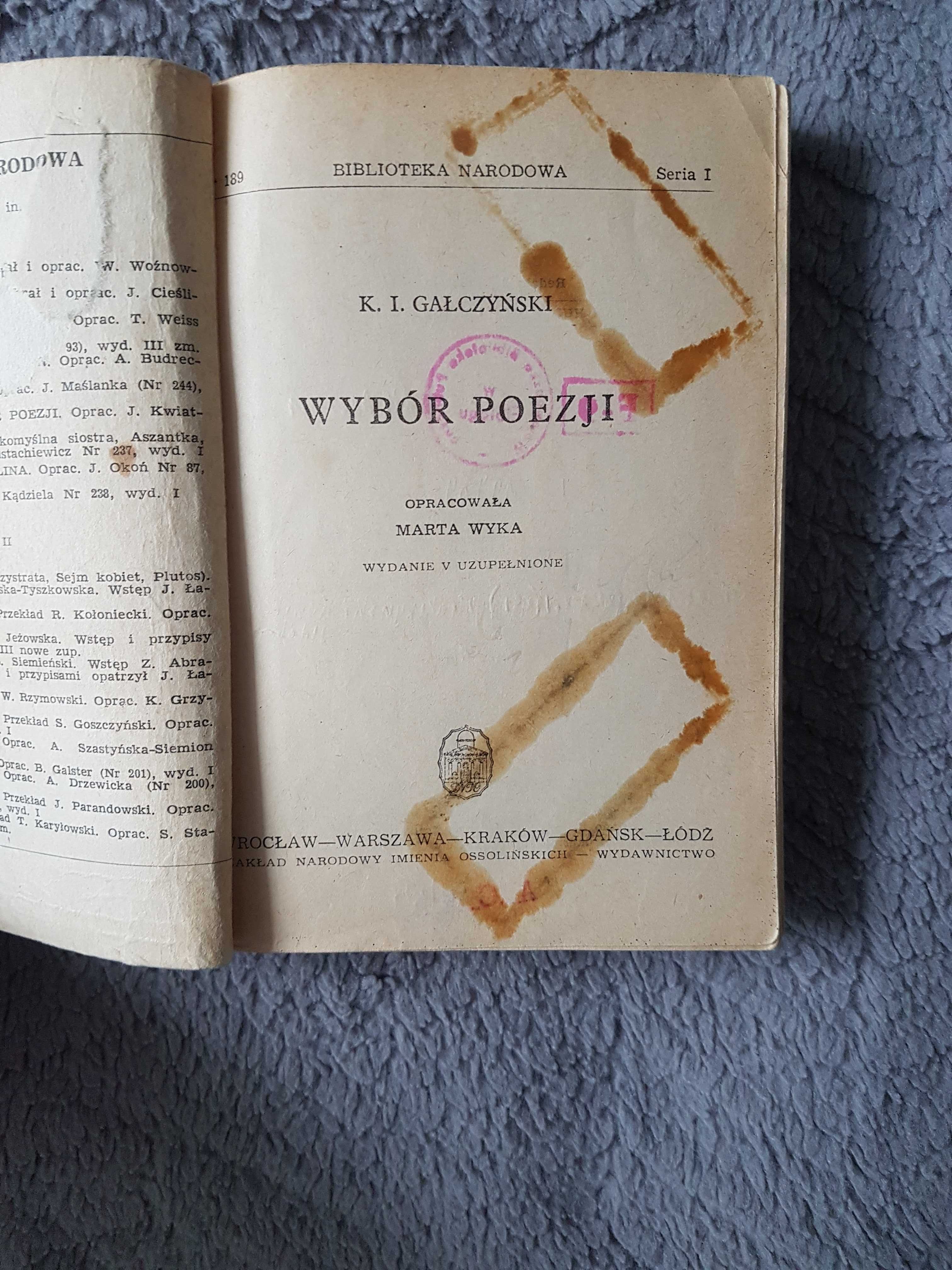 "Wybór poezji", Konstanty Ildefons Gałczyński, Biblioteka Narodowa, BN