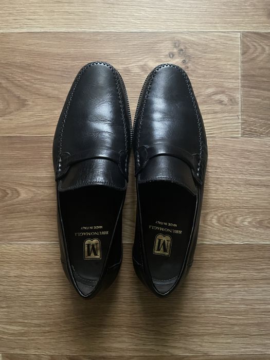 Чоловічі шкіряні туфлі лофери Bruno Magli оригінал 41 р.