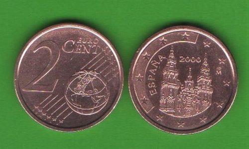 2 цента Испания 2000