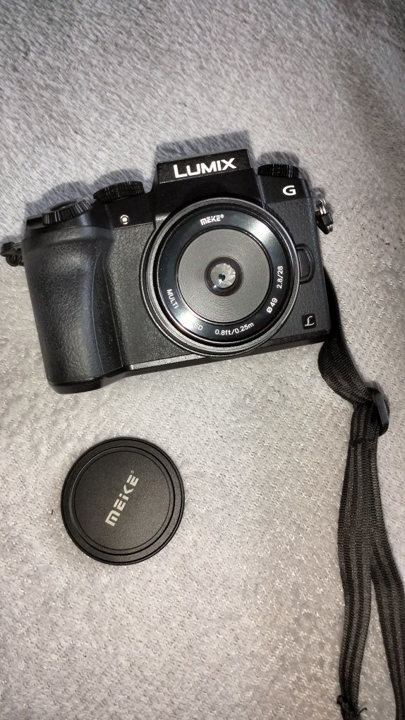 Aparat Lumix g7 + obiektyw manulany