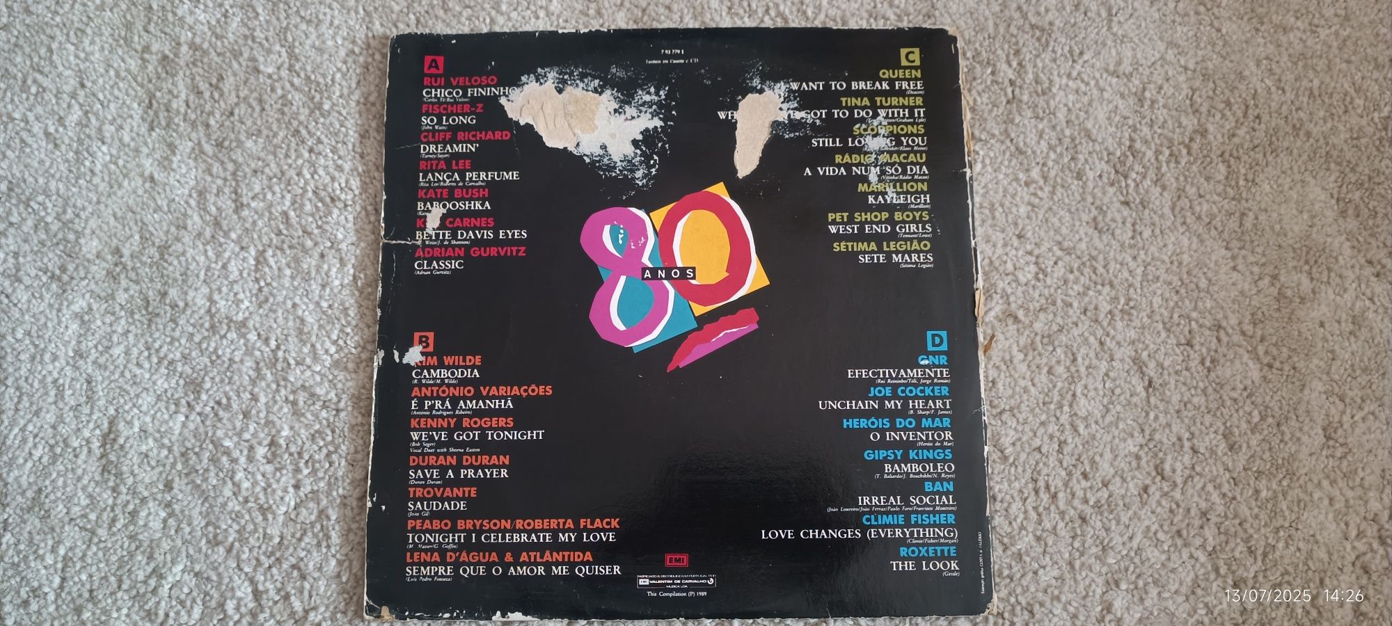 Anos 80 Duplo Vinil 1989