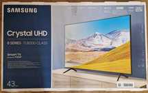Телевізор Samsung 43" Crystal UHD TU8000, Smart TV Tizen