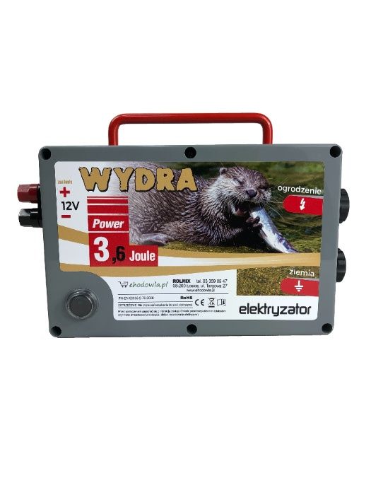 Elektryzator Pastuch elektryczny na czaple i wydry do 60km WYDRA 3,6J