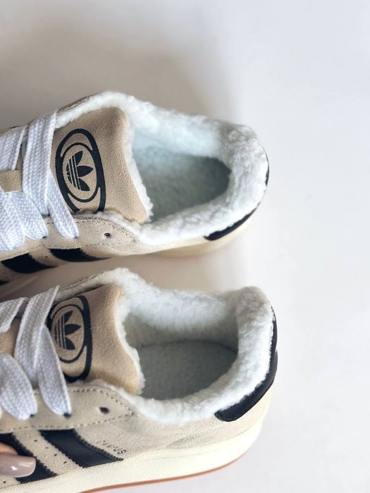 Женские Кроссовки С МЕХОМ (36-41) Новые Адидас Кампус зимние