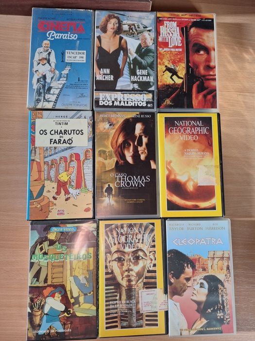 Cassetes novas de filmes clássicos e modernos muito importantes para c