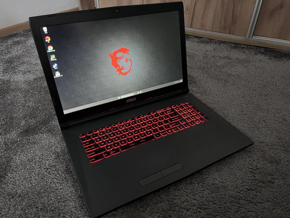 Laptop do gier i pracy – MSI GV72 i7, GTX 1050 Ti, 16GB, 17,3 cala