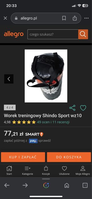 worek do boksowania treningowy maly