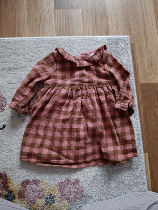 Sukienka w kratkę 3-6 miesięcy