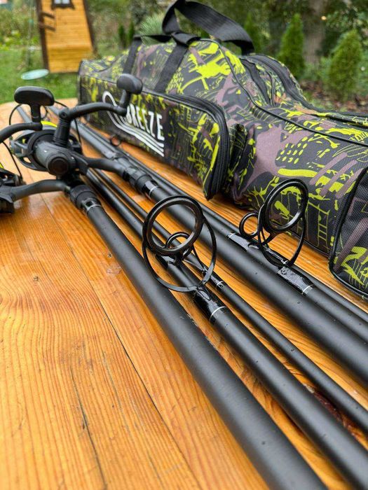 Zestaw karpiowy Hard Carp 3.6m z alarmami, gotowy zestaw wędkarski