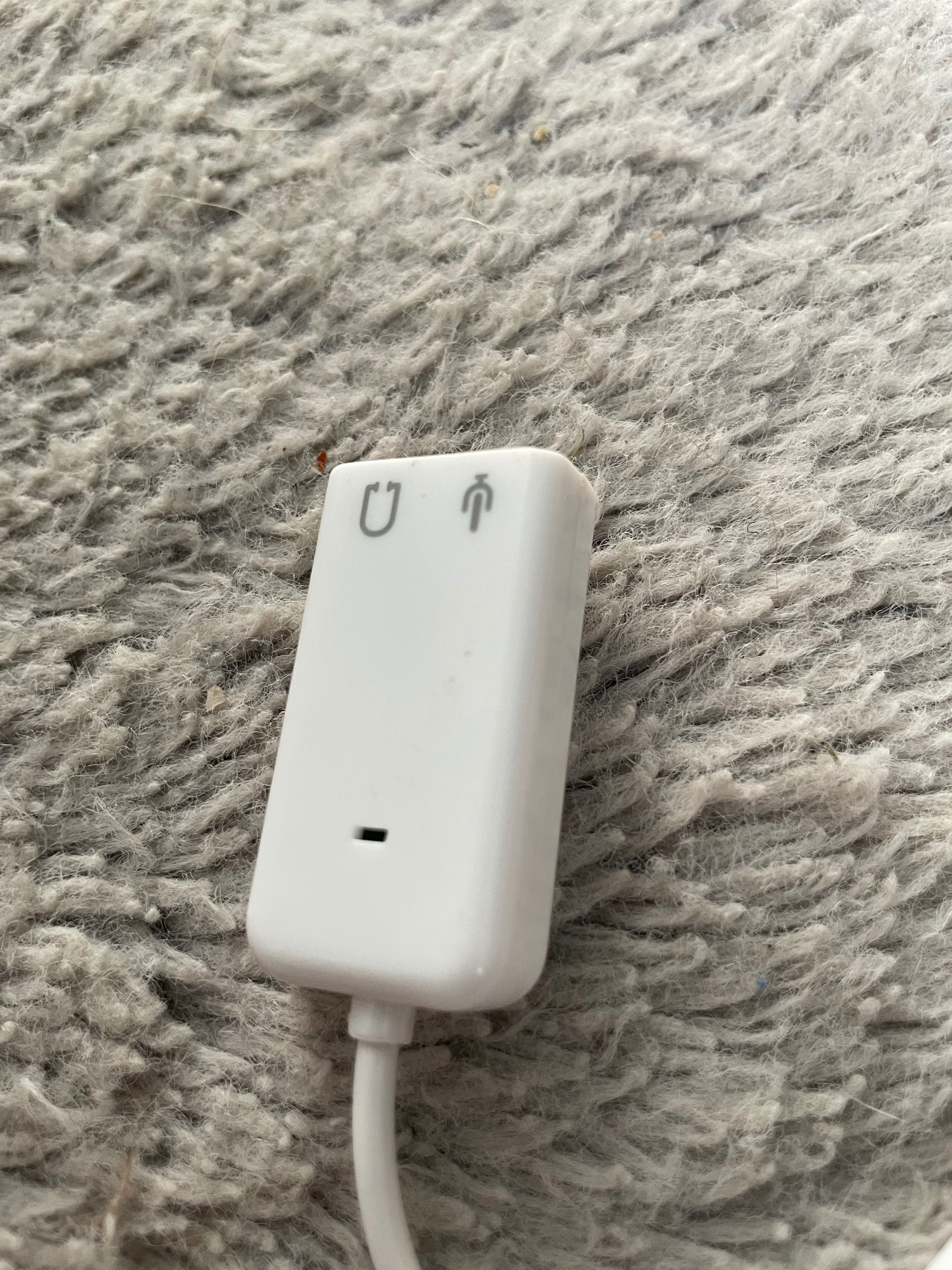 Biały Audio adapter USB-A