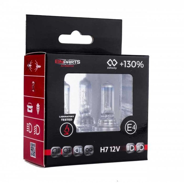 Zestaw żarówek + 130% H7 12V 55W Einparts