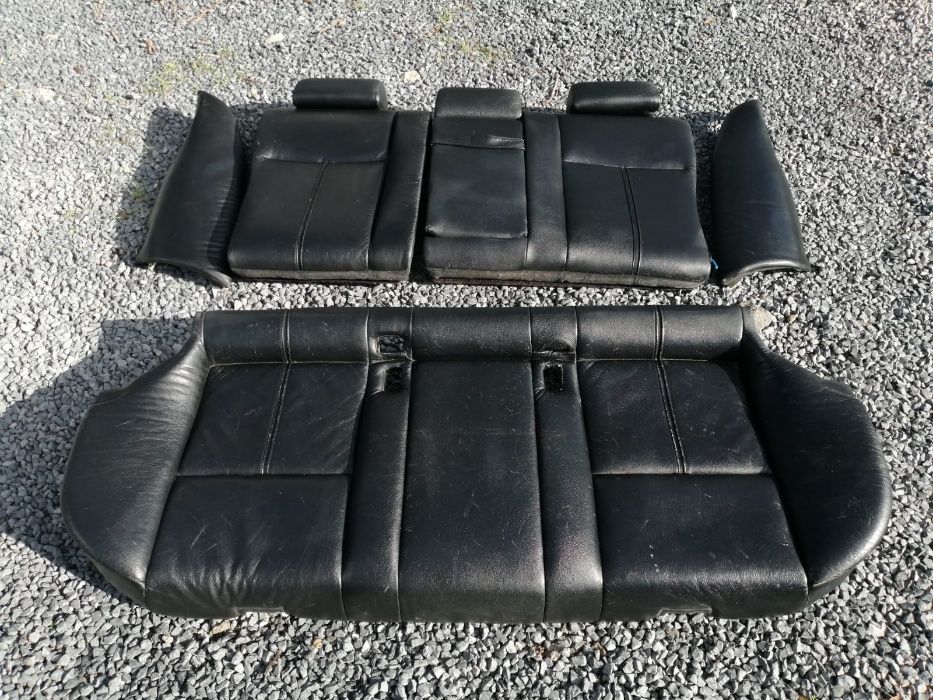 Fotele grzane, wnętrze, skóry czarne BMW E39 kombi przedlift