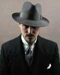 Kapelusz męski wełniany szary grafitowy damski unisex fedora 57/58