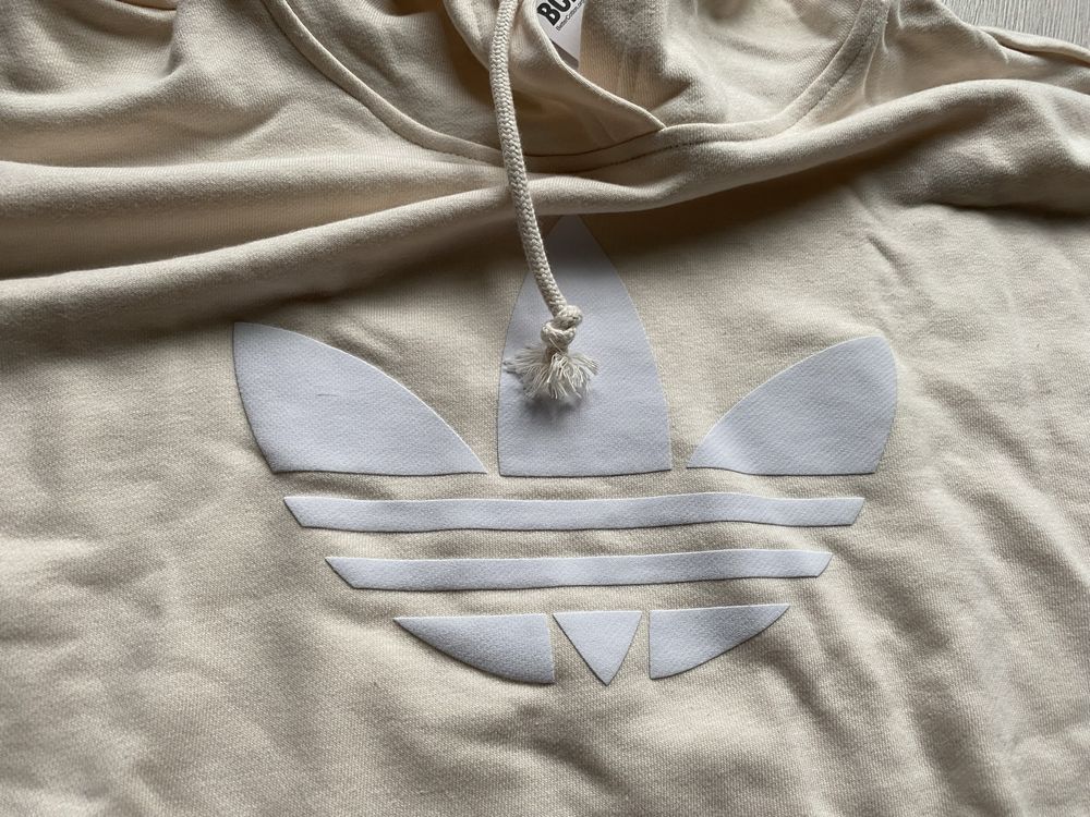 Nowa kremowa bluza z kapturem adidas duży zrozmiar