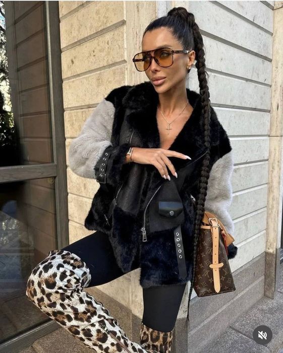 Шубка дублянка під норку як натуральна S, M, L