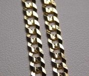 Złoty łańcuszek diamentowana pancerka 55 cm. 4,1 mm.