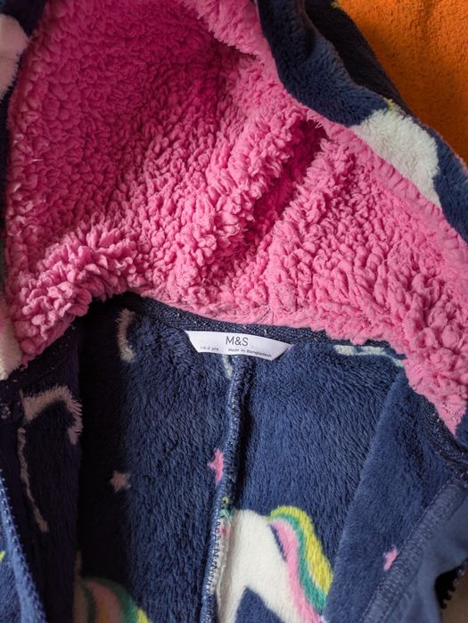Стильний, фірмовий Теплий флісовий комбінезон M&S на дівчинку 1,5-2 ро