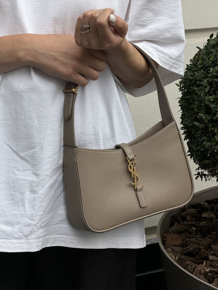 Сумка в стилі YSL Yves Saint Laurent Hobo Le 5 A 7 Leather Shoulder