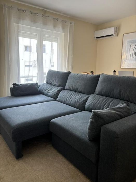 Sofá de 3 lugares com chaise longue