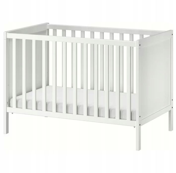 IKEA SUNDVIK Łóżeczko dziecięce z materacem białe  60x120 cm