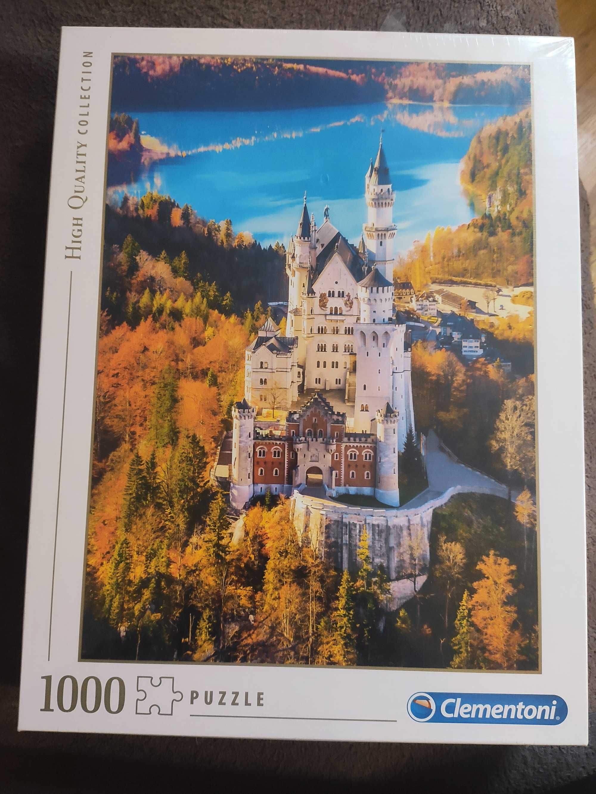 Nowe, zafoliowane puzzle 1000 clementoni zamek Neuschwanstein