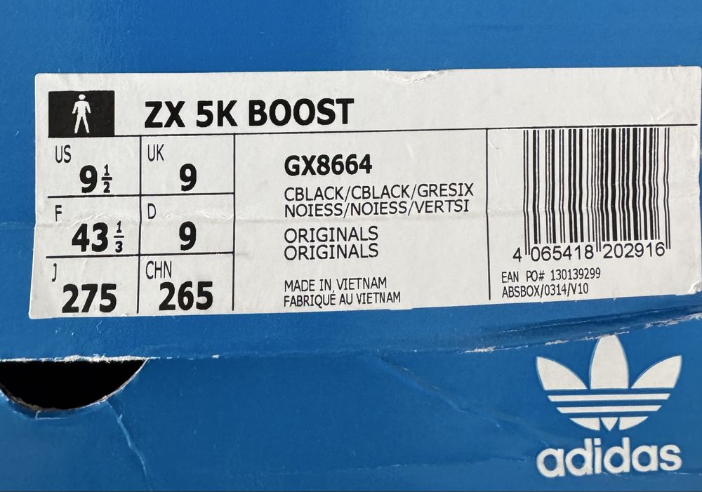 Adidas Zx 5k Boost 43