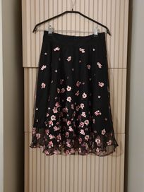 Czarna tiulowa spódnica w kwiaty Orsay
