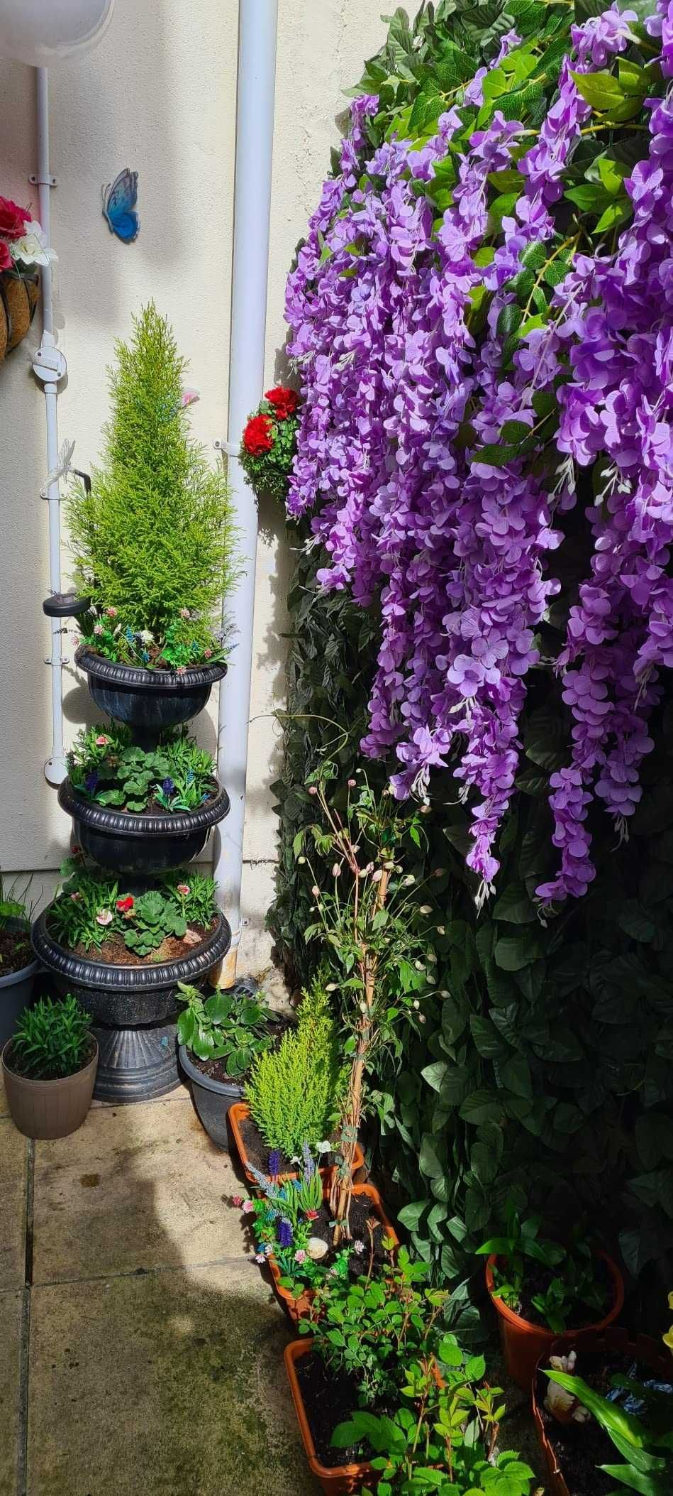 Wisteria glicynia sztuczna girlanda kwiatowa dekoracja 12 sztuk
