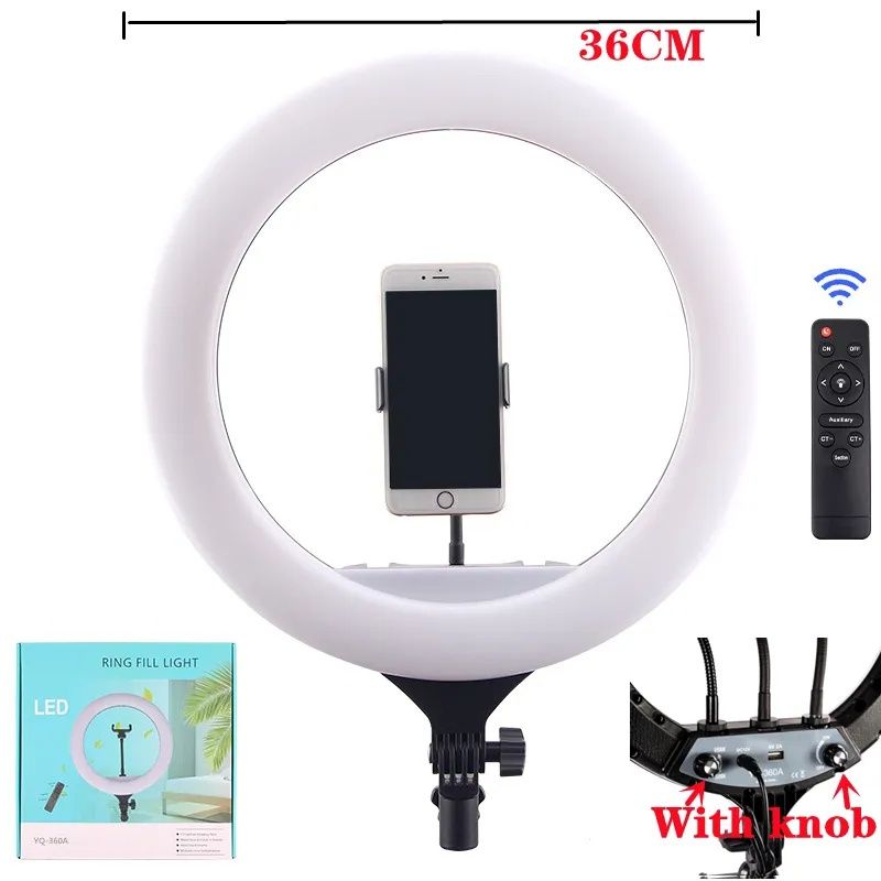 Anel de iluminação/ring light 36cm com comando e apoio telemóvel NOVO