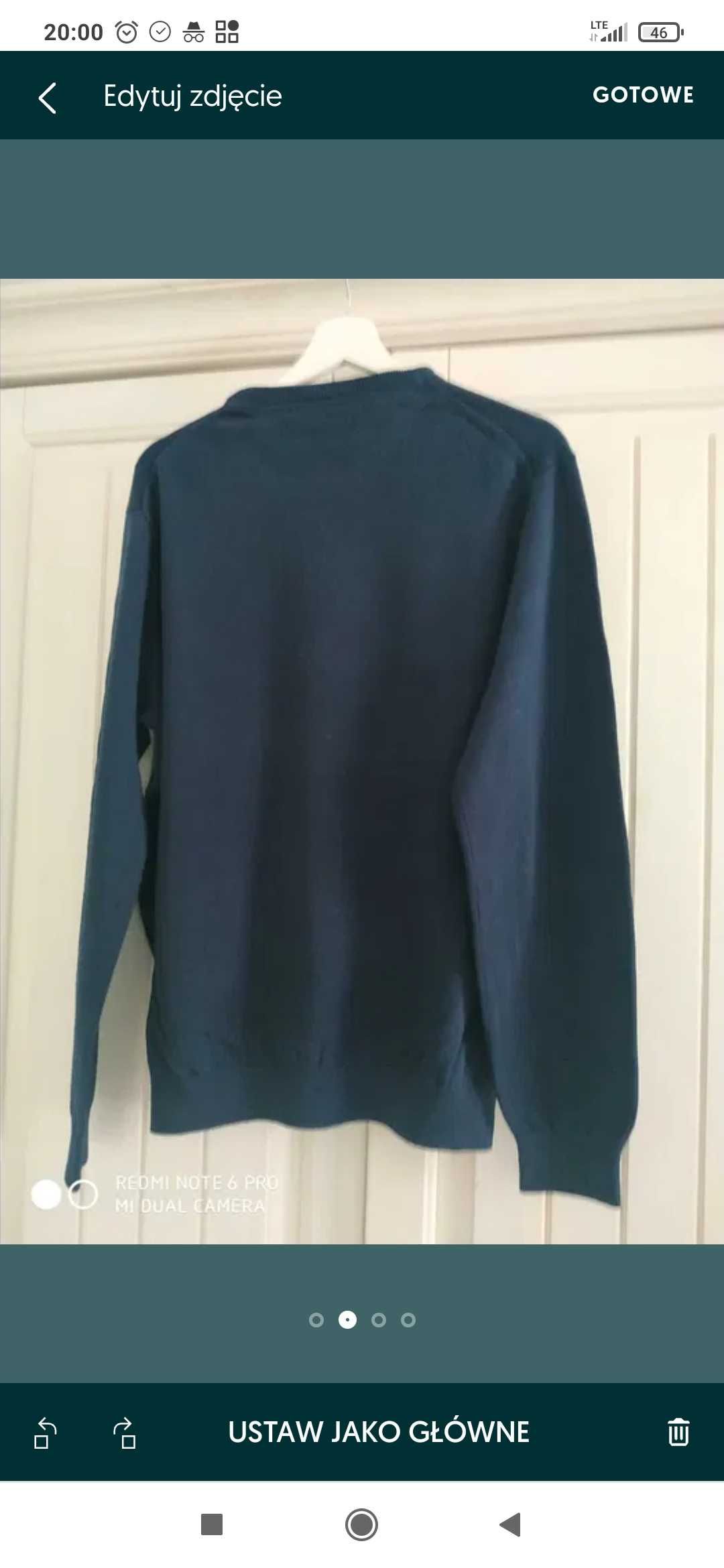 Granatowy sweter męski XL