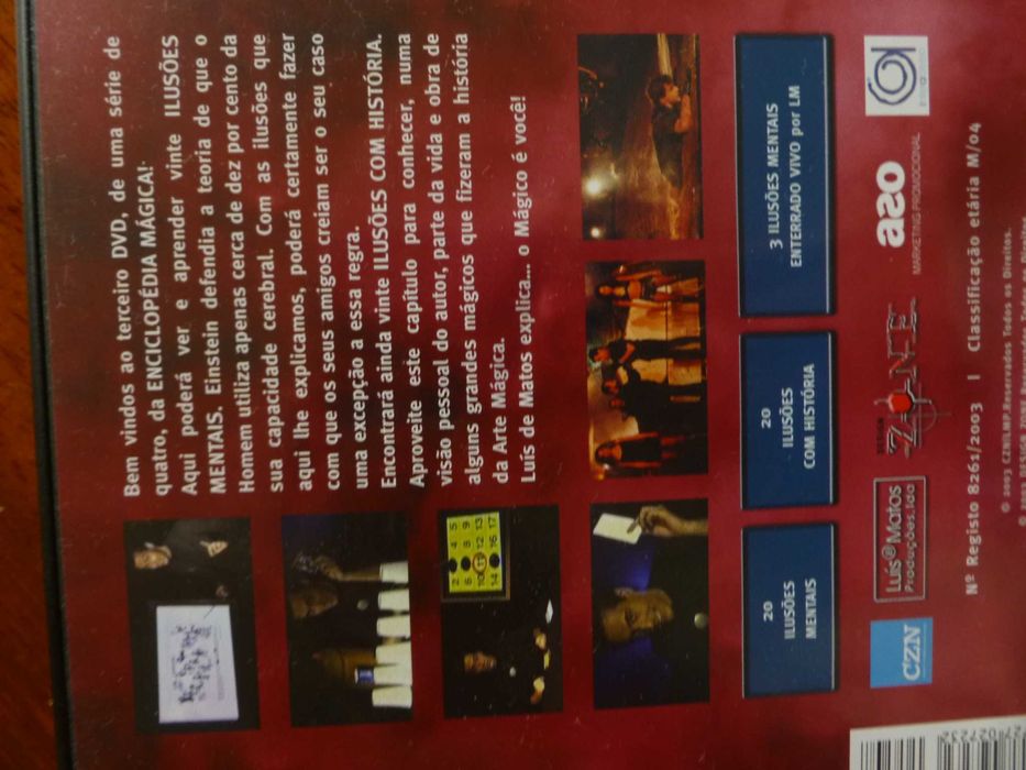 Luís de Matos - Ilusionismo - 4 DVD - Enciclopédia Mágica