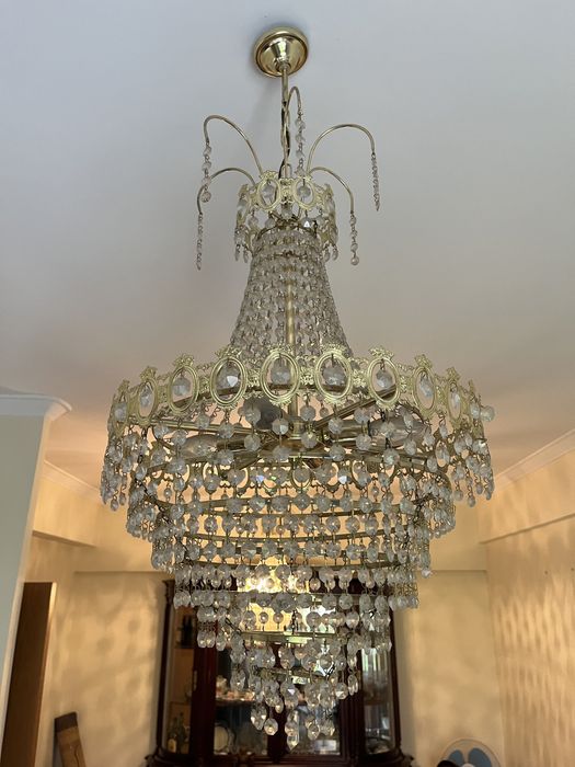 Conjunto de  2 lustres em CRISTAL ( novo preço)
