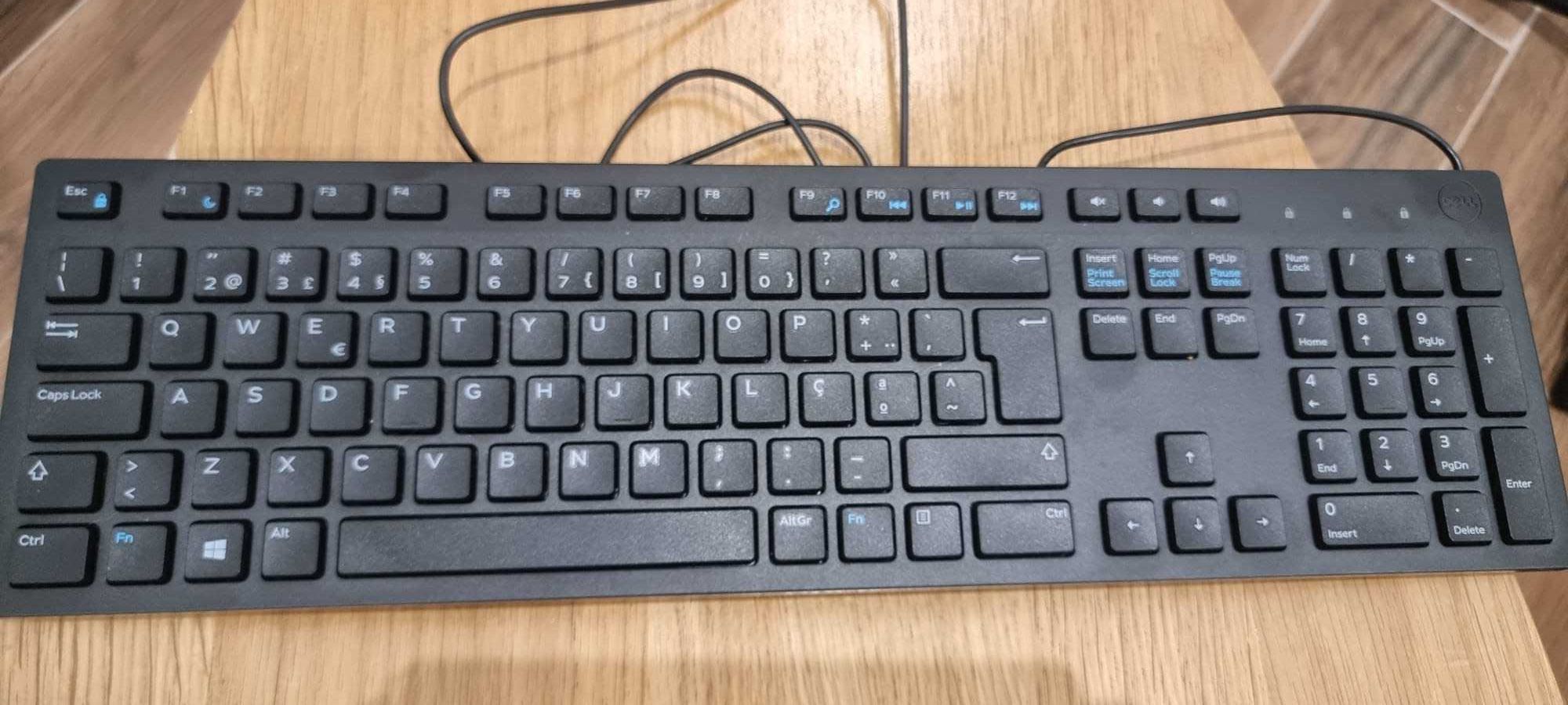 Teclado Dell com fio – usado, estimado